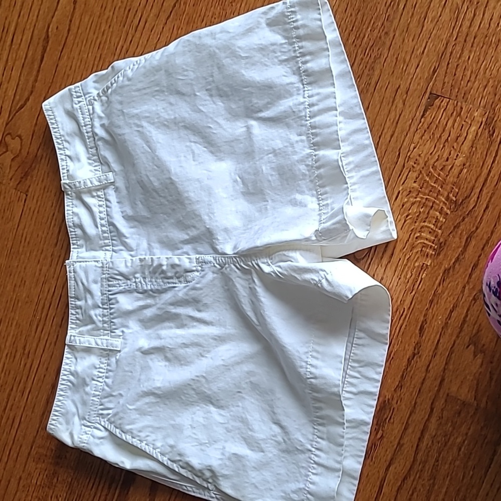 Tommy Hilfiger Size 6 White Cotton Pocket Belt Loop Walking Shorts